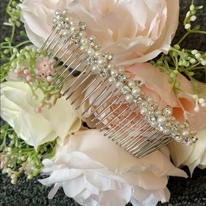 Pearl and Rhinestone Hair Comb